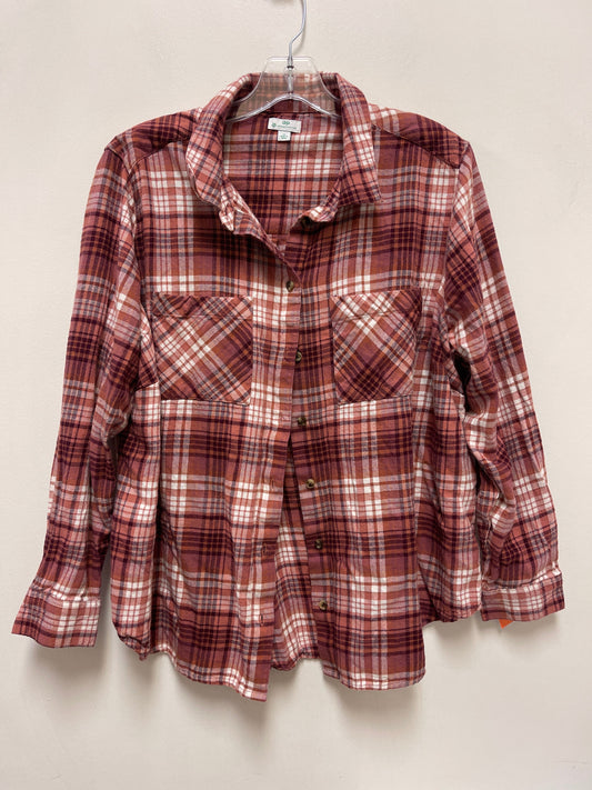 Top Long Sleeve By Dip In Orange, Size: 1x