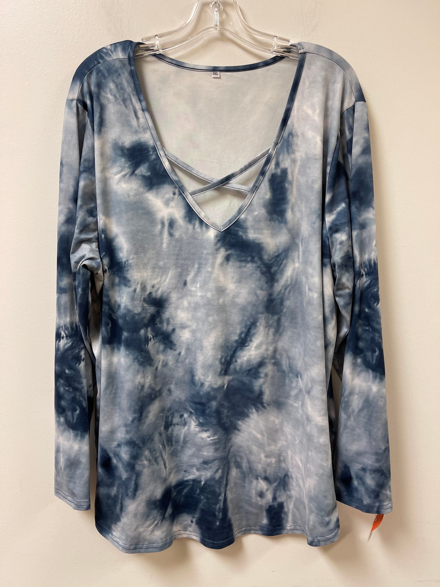 Top Long Sleeve By Clothes Mentor In Tie Dye Print, Size: 3x