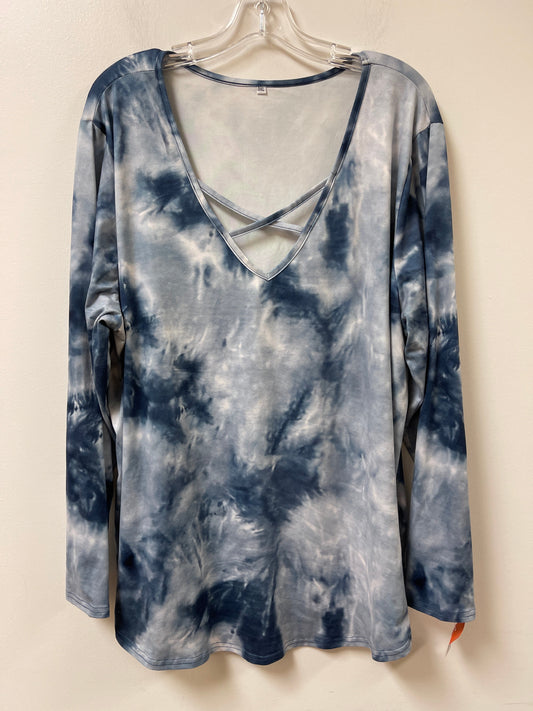Top Long Sleeve By Clothes Mentor In Tie Dye Print, Size: 3x