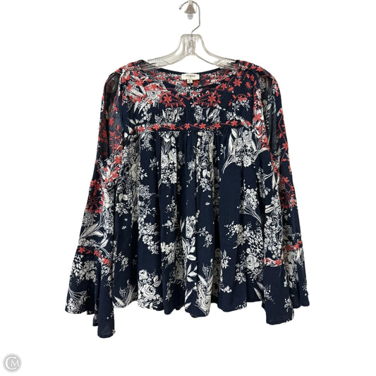 Top Long Sleeve By Umgee In Navy, Size: M