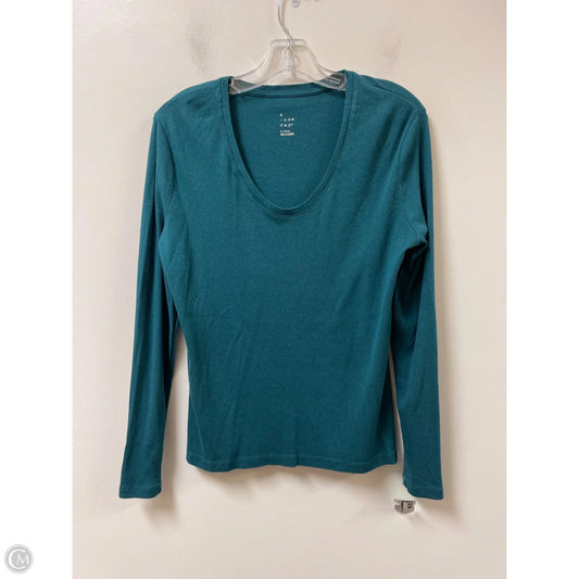 Top Long Sleeve Basic By A New Day In Teal, Size: Xl