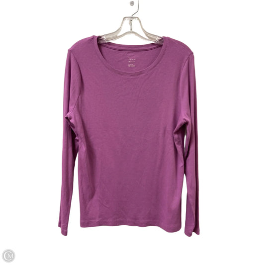 Top Long Sleeve Basic By A New Day In Purple, Size: Xl