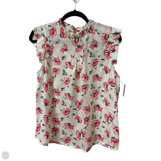 Top Sleeveless By Monteau In Cream, Size: Xl
