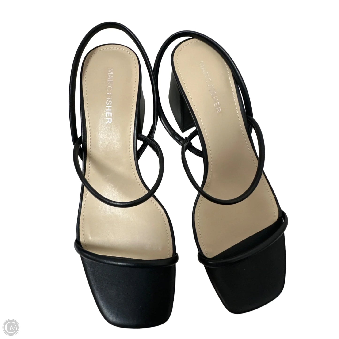 Sandals Heels Block By Marc Fisher In Black, Size: 8