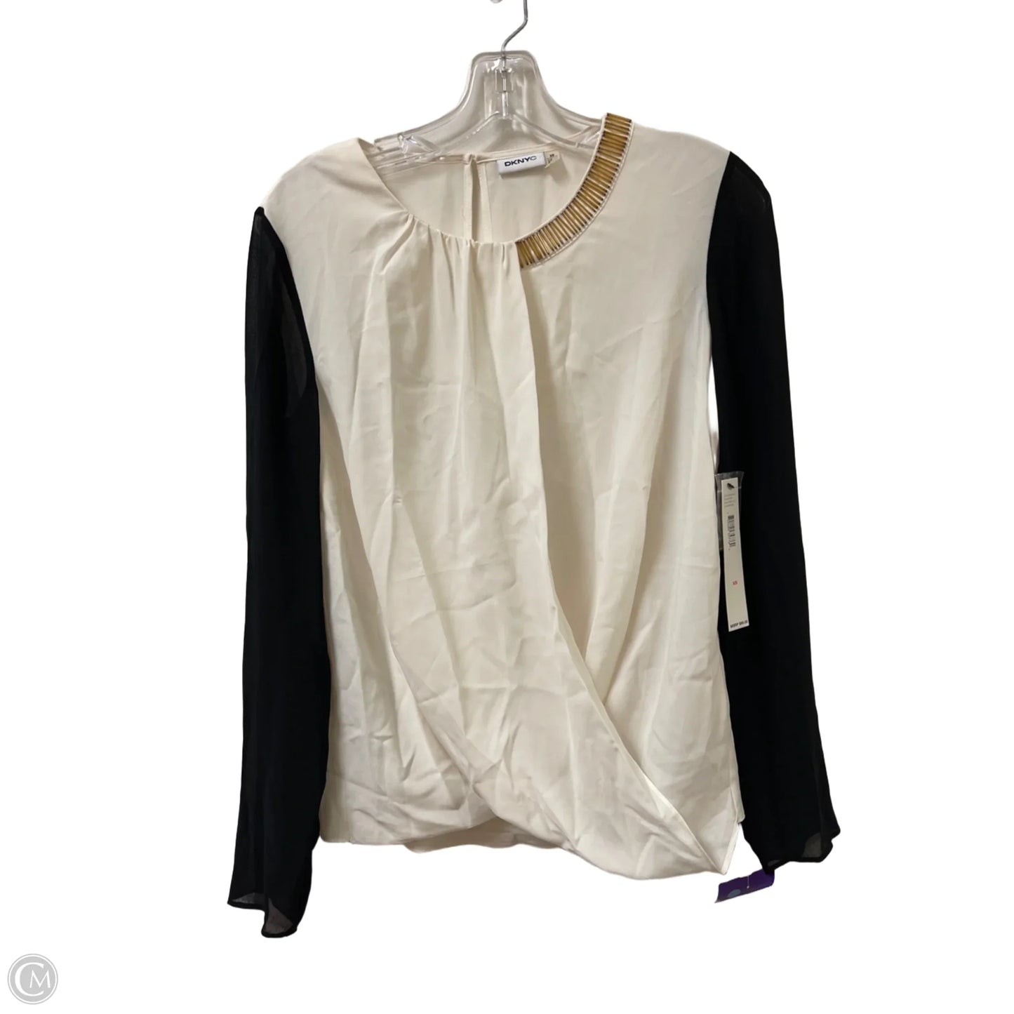 Top Long Sleeve By Dkny City In White, Size: Xs