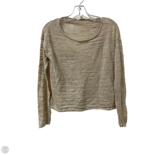 Top Long Sleeve By Eileen Fisher In Cream, Size: Xs