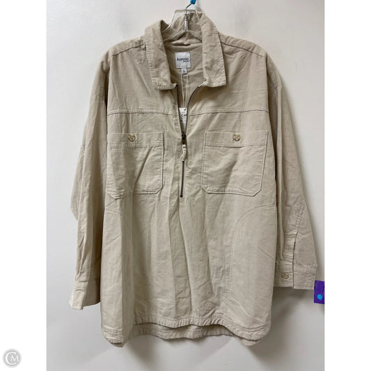Jacket Shirt By Kensie In Cream, Size: L