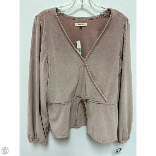 Top Long Sleeve By Madewell In Cream, Size: L