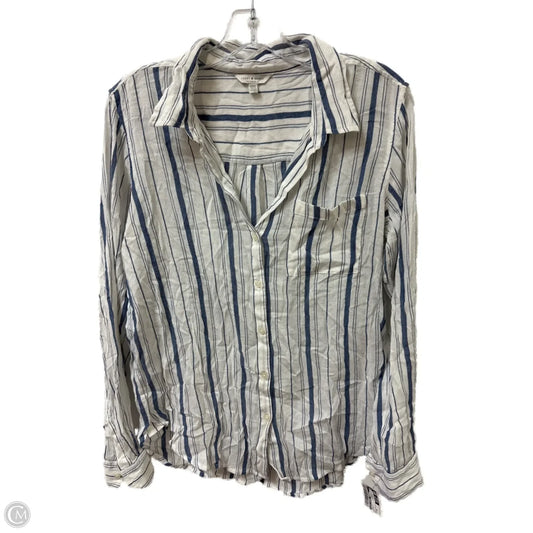 Top Long Sleeve By Lucky Brand In White, Size: M