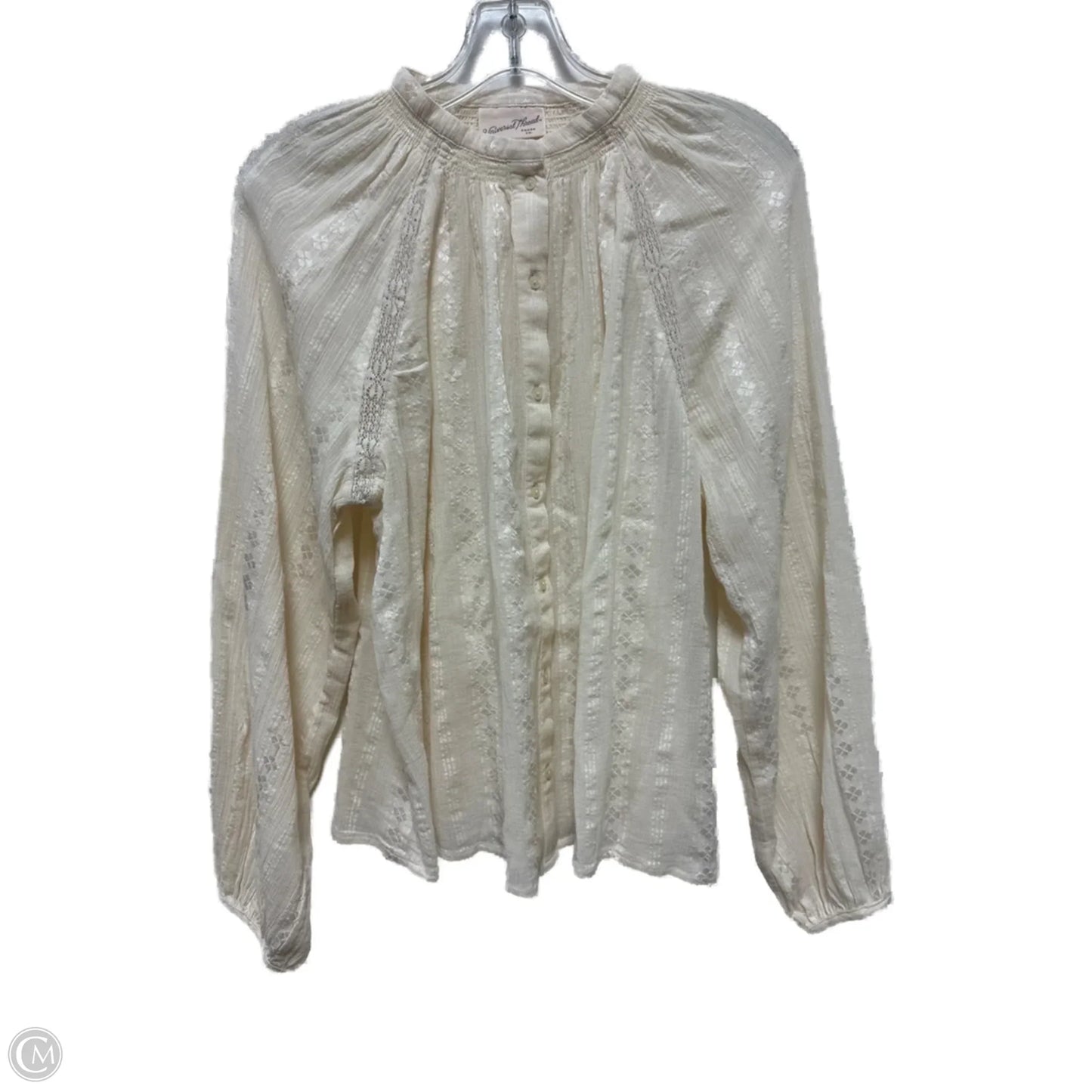 Top Long Sleeve By Universal Thread In Cream, Size: S