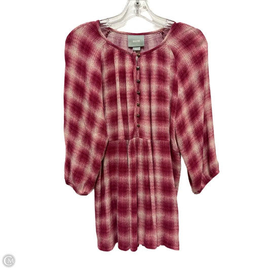 Top Long Sleeve By Maeve In Pink, Size: S