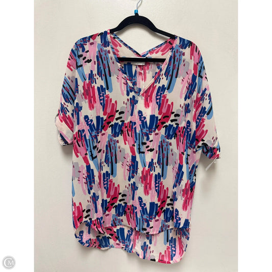 Top Short Sleeve By Clothes Mentor In Multi-colored, Size: L