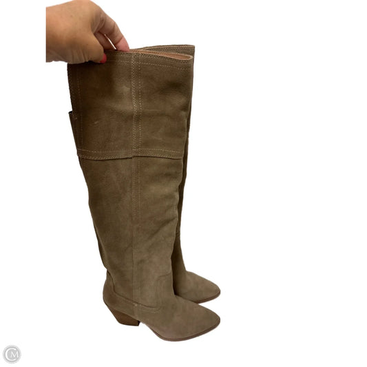 Boots Knee Heels By Blondo In Tan, Size: 8