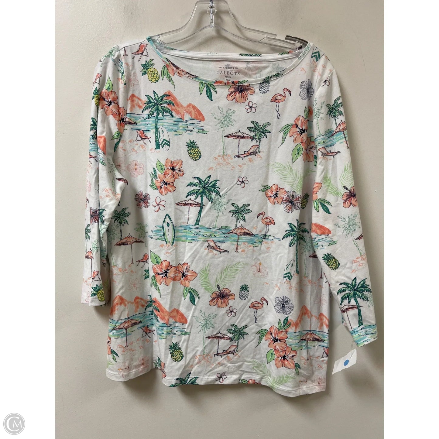 Top Long Sleeve By Talbots In White, Size: Xlp