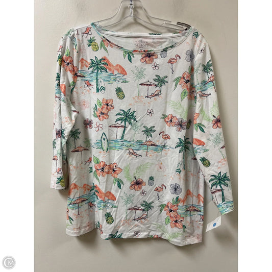 Top Long Sleeve By Talbots In White, Size: Xlp
