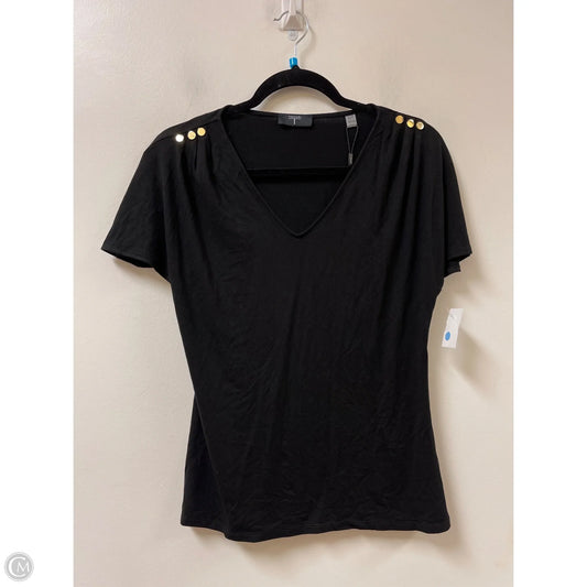 Top Short Sleeve By T Tahari In Black, Size: Xs