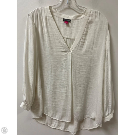 Top Long Sleeve By Vince Camuto In Cream, Size: L