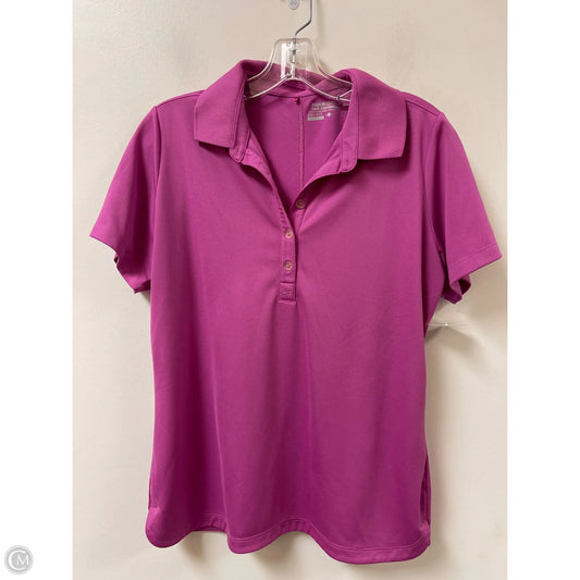 Athletic Top Short Sleeve By Nike In Pink, Size: L