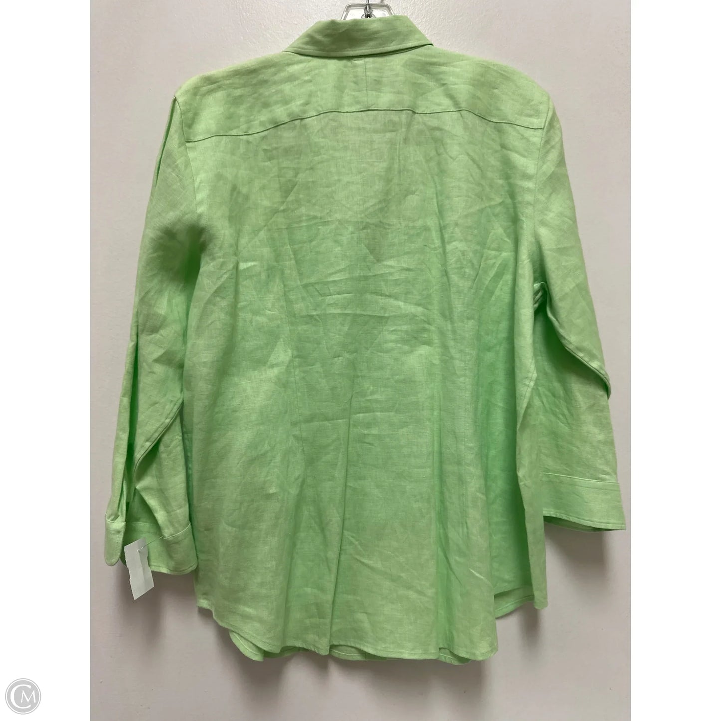 Blouse Long Sleeve By Chaps In Green, Size: Xl