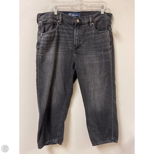 Jeans Straight By Gap In Black, Size: 16
