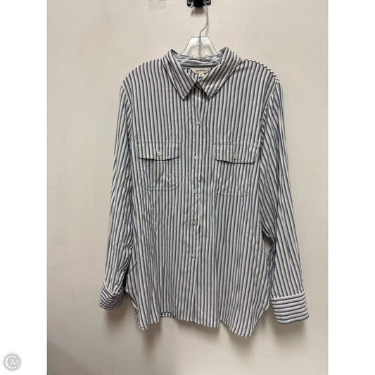 Top Long Sleeve By Max Studio In Blue, Size: Xl