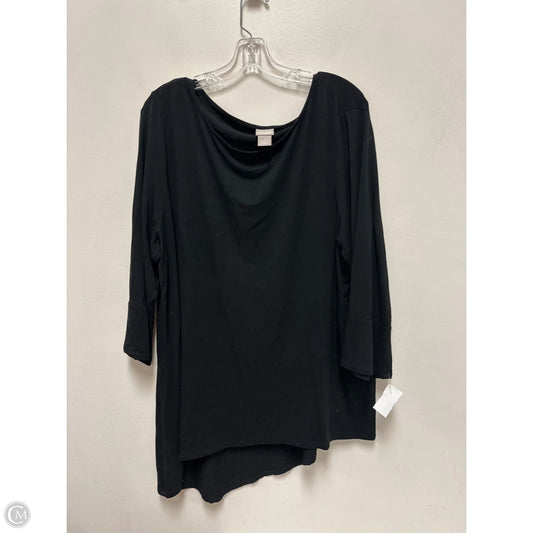 Tunic Long Sleeve By Chicos In Black, Size: Xl