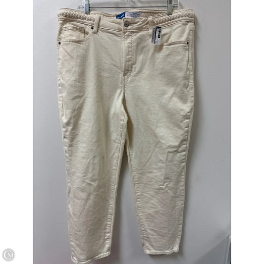 Jeans Straight By Old Navy In Cream, Size: 16