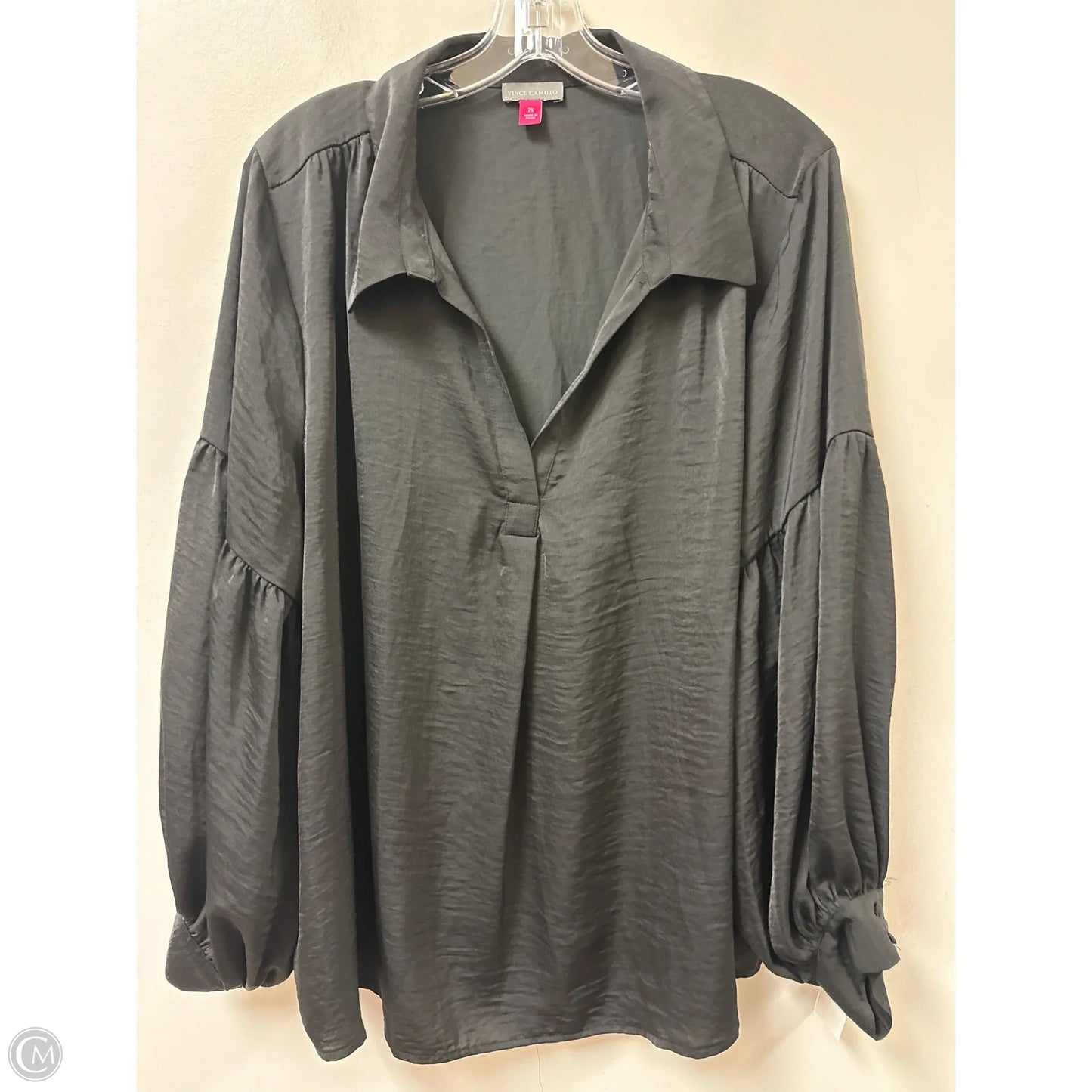 Top Long Sleeve By Vince Camuto In Black, Size: 2x