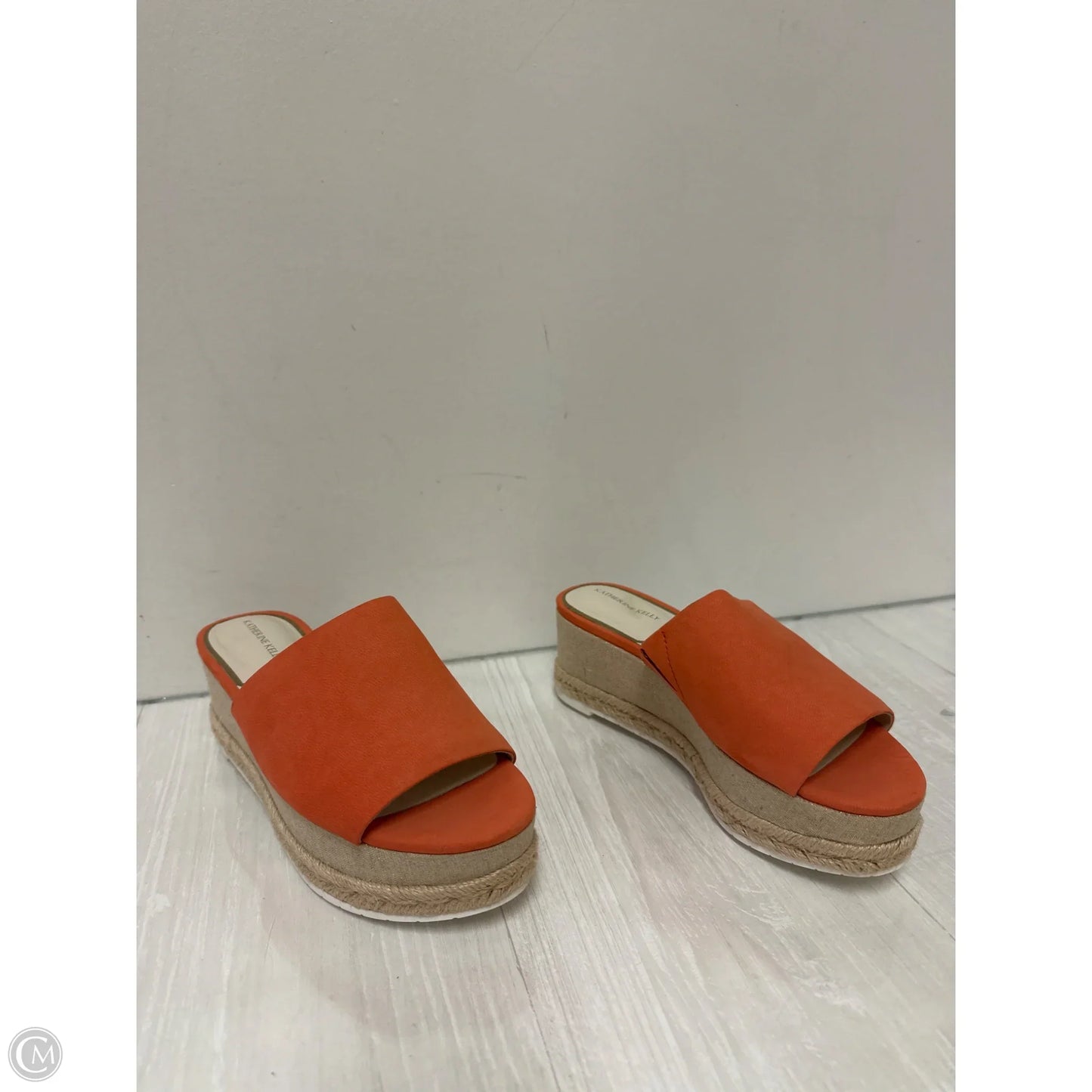 Sandals Heels Block By Cmb In Orange, Size: 6