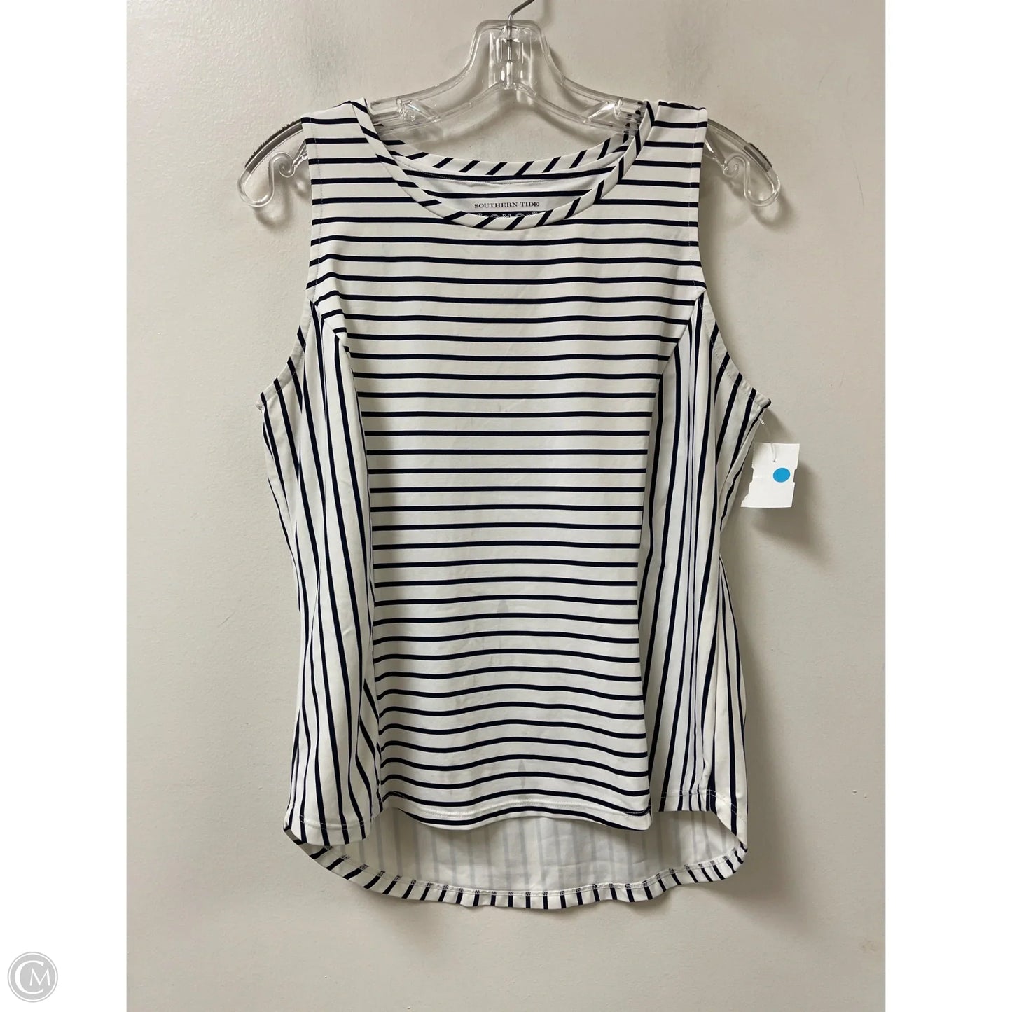 Top Sleeveless By Southern Tide In Blue & White, Size: M