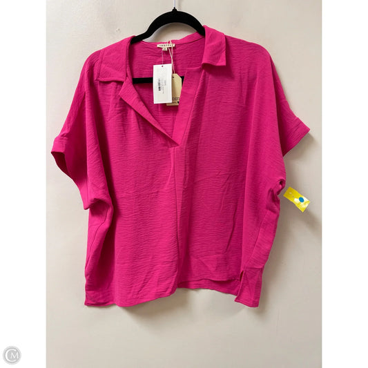 Blouse Short Sleeve By Jodifl In Pink, Size: S