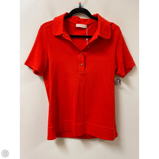 Top Short Sleeve Designer By Tory Burch In Orange, Size: Xl