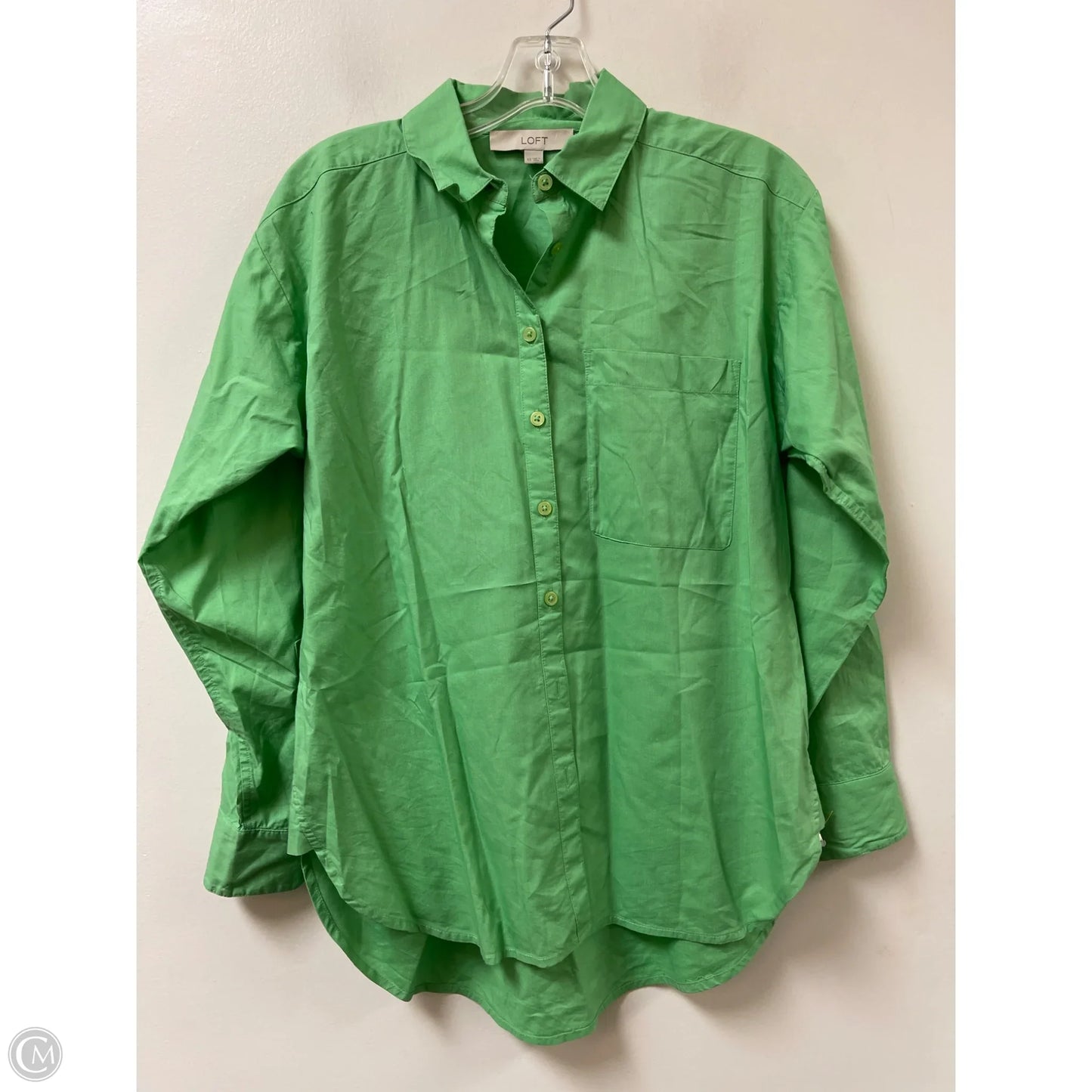 Top Long Sleeve By Loft In Green, Size: Xs
