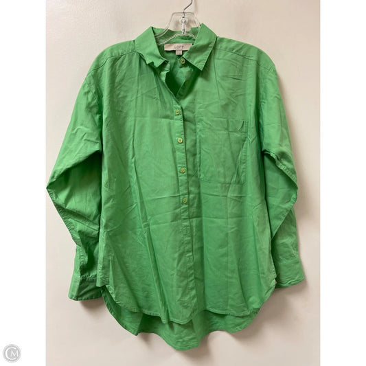 Top Long Sleeve By Loft In Green, Size: Xs