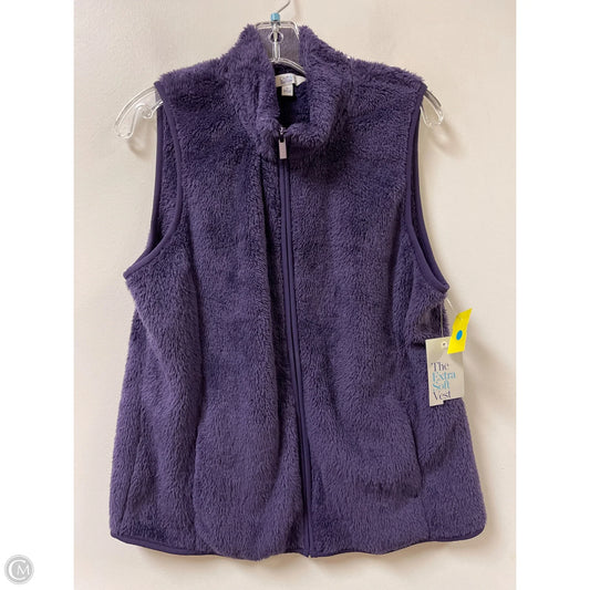 Vest Fleece By Croft And Barrow In Purple, Size: M