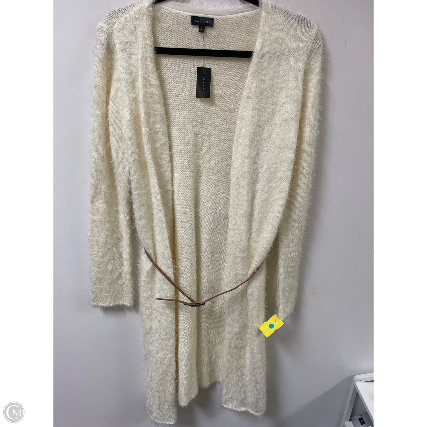Sweater Cardigan By Limited In Cream, Size: S
