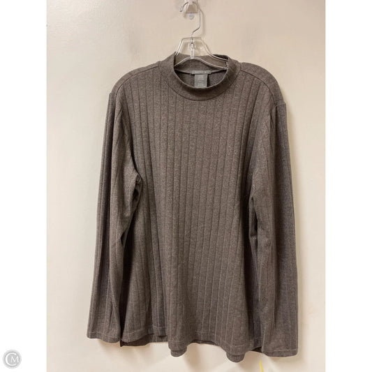 Top Long Sleeve By Matty M In Brown, Size: Xl