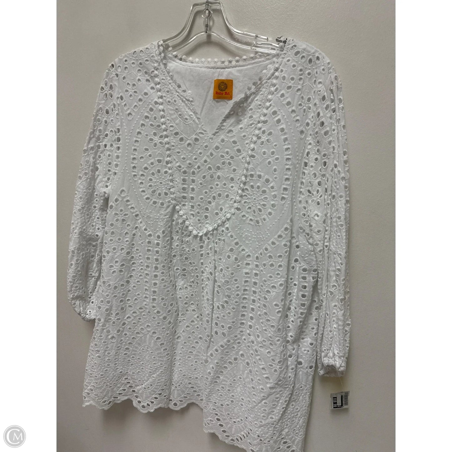 Top Long Sleeve By Ruby Rd In White, Size: Xl