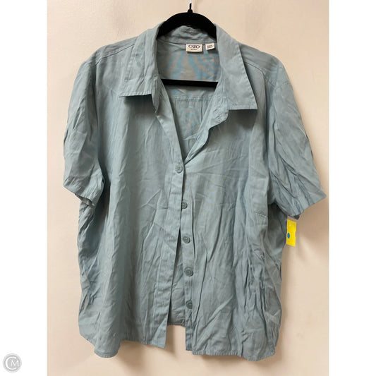 Top Short Sleeve By Cato In Blue, Size: 4x