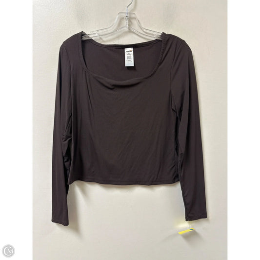 Athletic Top Long Sleeve Crewneck By Avia In Brown, Size: M