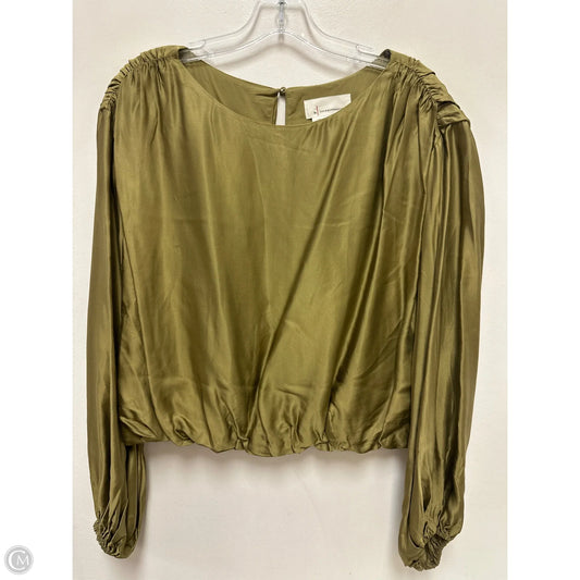 Blouse Long Sleeve By Anthropologie In Green, Size: Xs