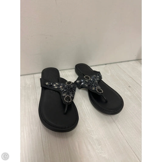 Sandals Flip Flops By Brighton In Black, Size: 6