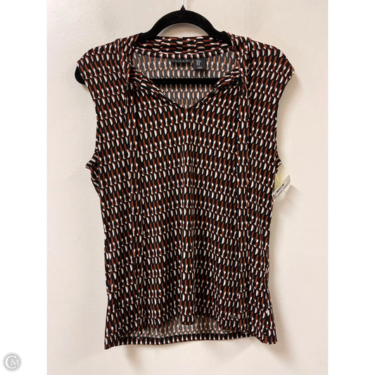 Top Sleeveless By Tahari In Brown, Size: M