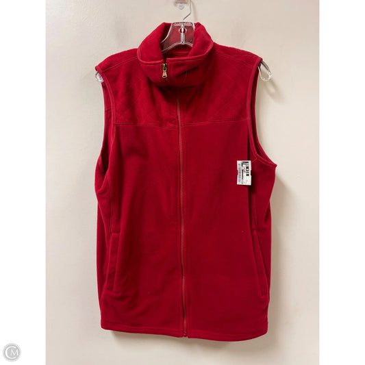 Vest Fleece By Chaps In Red, Size: Xl
