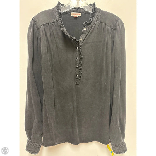Top Long Sleeve By Knox Rose In Black, Size: M