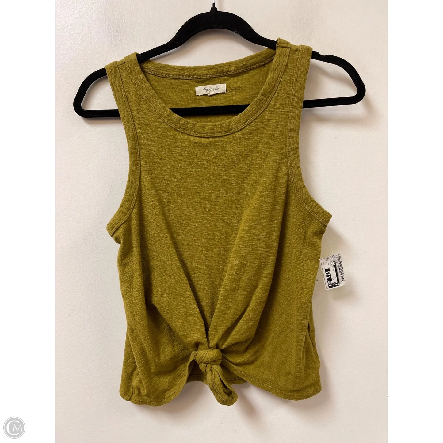 Top Sleeveless By Madewell In Chartreuse, Size: M