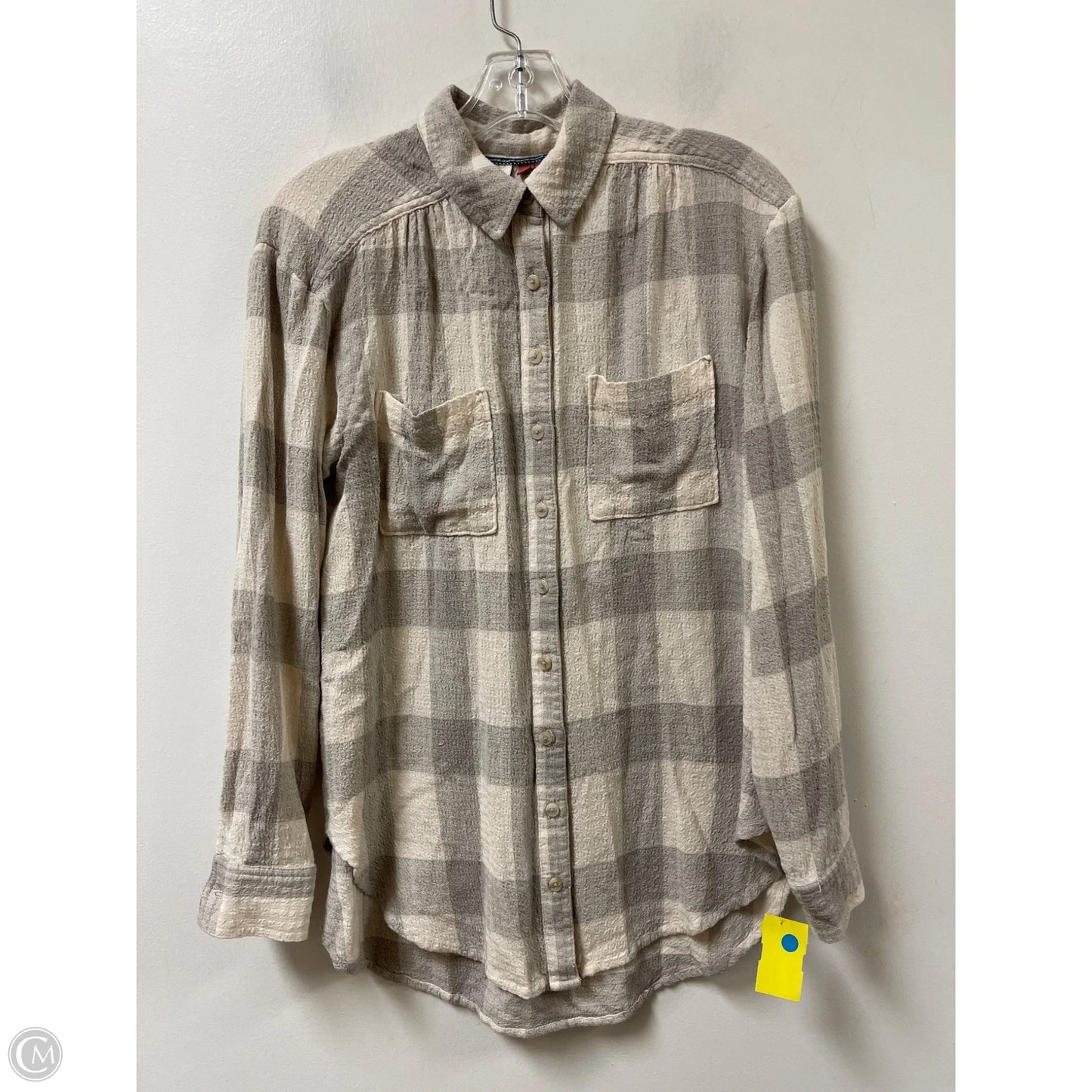 Blouse Long Sleeve By Pilcro In Cream, Size: Xs