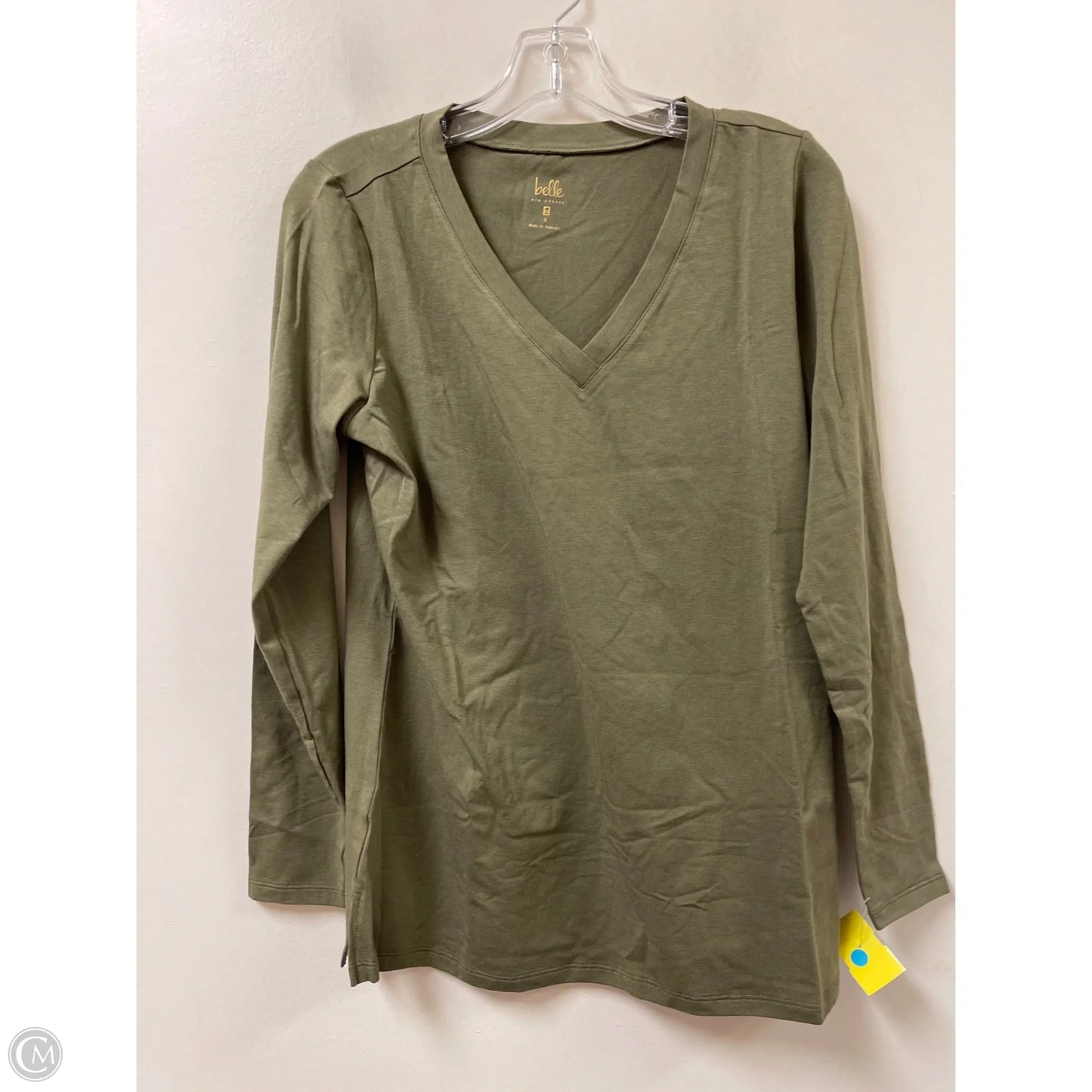 Top Long Sleeve Basic By Belle By Kim Gravel In Green, Size: S