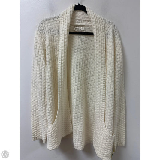 Sweater Cardigan By Clothes Mentor In Cream, Size: Xl