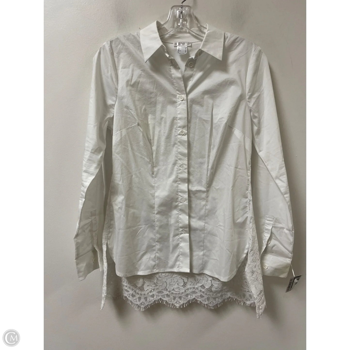Top Long Sleeve By Venus In White, Size: Xs